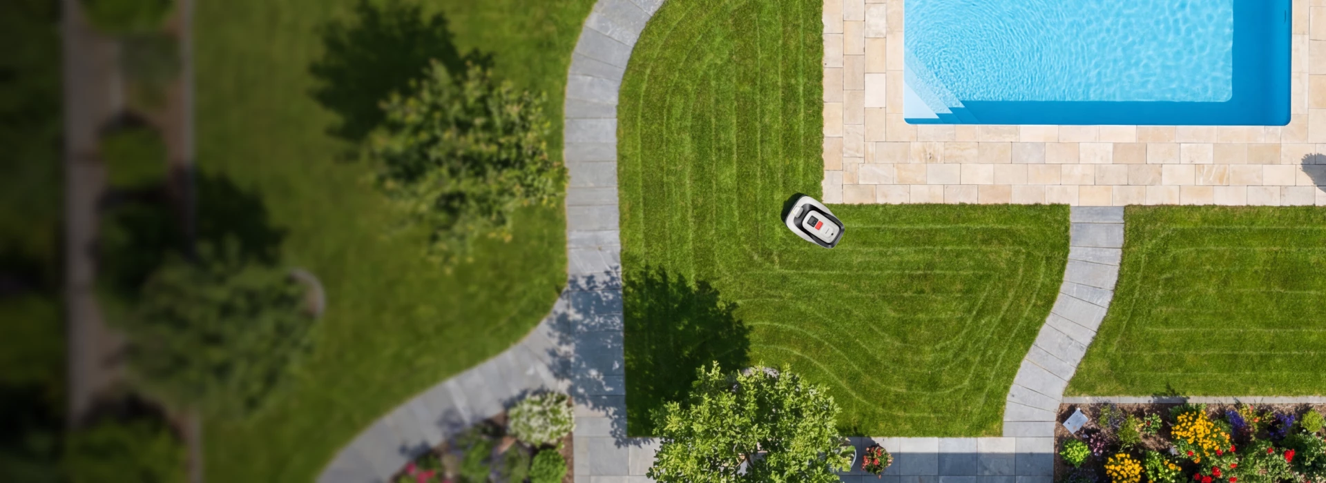 Covers lawns any shape